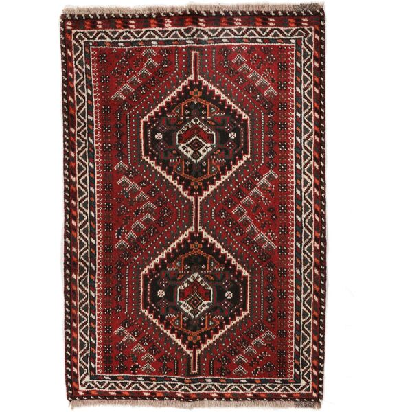 annodato a mano. provenienza: persia / iran shiraz tappeto 82x121