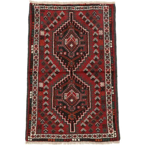 annodato a mano. provenienza: persia / iran shiraz tappeto 75x115