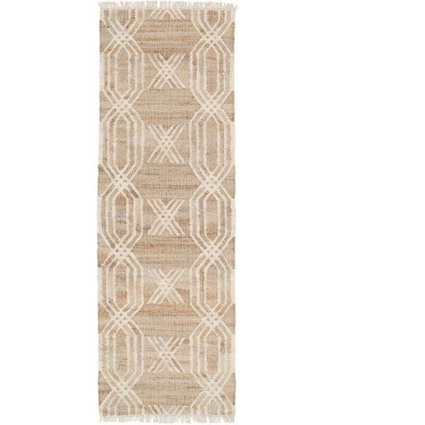 rugvista cross deco tappeto - beige / bianco sporco 80x250