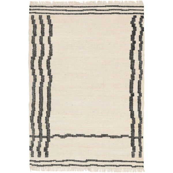 rugvista line up jute tappeto - bianco crema / nero 140x200