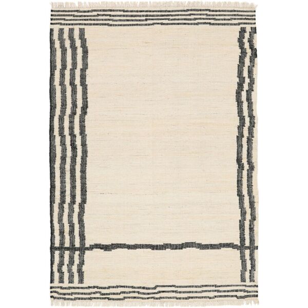 rugvista line up jute tappeto - bianco crema / nero 200x300