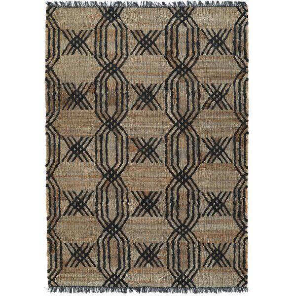 rugvista cross deco tappeto - beige / nero 160x230