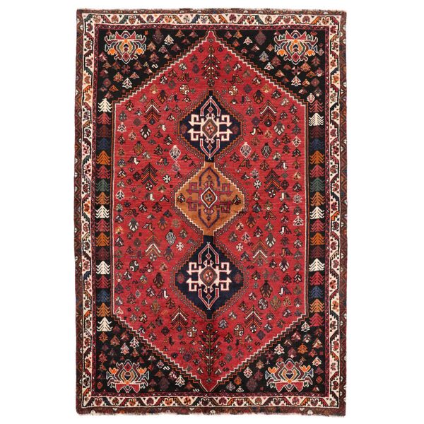 annodato a mano. provenienza: persia / iran ghashghai fine tappeto 163x245