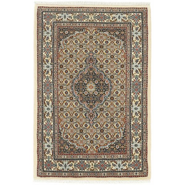 annodato a mano. provenienza: persia / iran moud mahi tappeto 81x121
