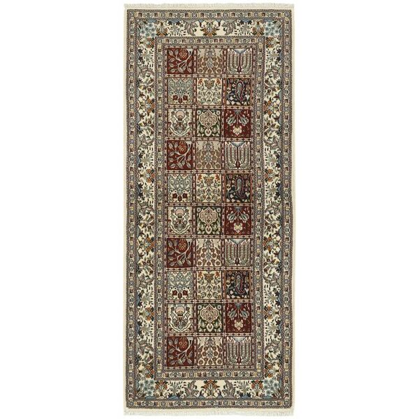 annodato a mano. provenienza: persia / iran moud garden tappeto 80x200
