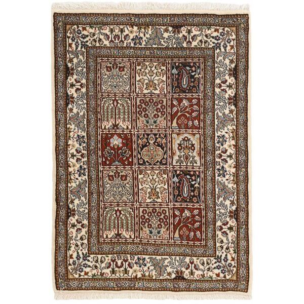annodato a mano. provenienza: persia / iran moud garden tappeto 84x120