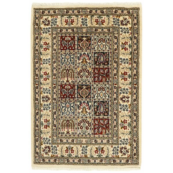 annodato a mano. provenienza: persia / iran moud garden tappeto 83x120