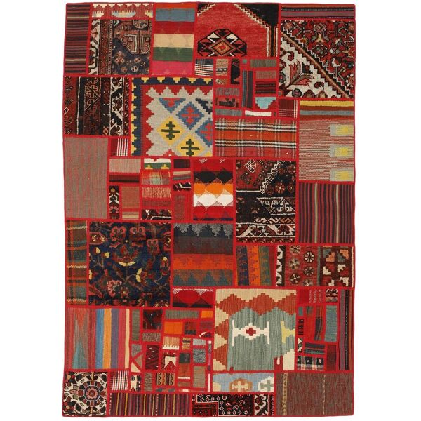 annodato a mano. provenienza: persia kilim patchwork tappeto 140x200