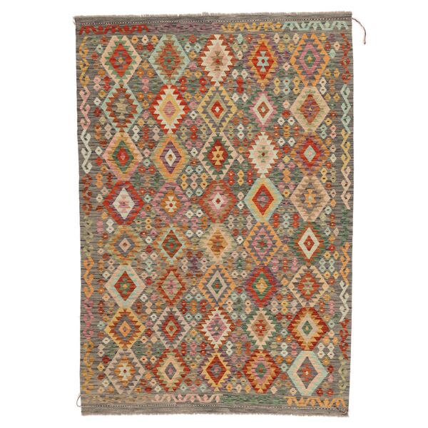 annodato a mano. provenienza: afghanistan kilim afghan old style tappeto 203x296
