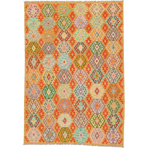 annodato a mano. provenienza: afghanistan kilim afghan old style tappeto 206x297