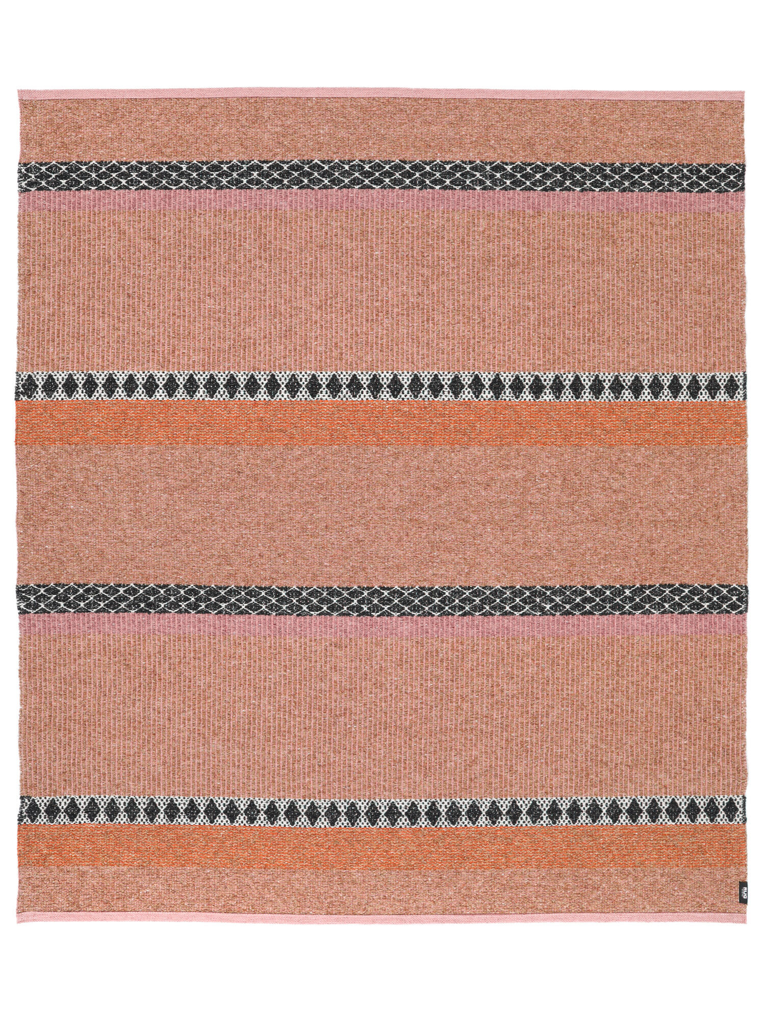 rugvista matilda tappeto - rosso corallo / beige 170x200