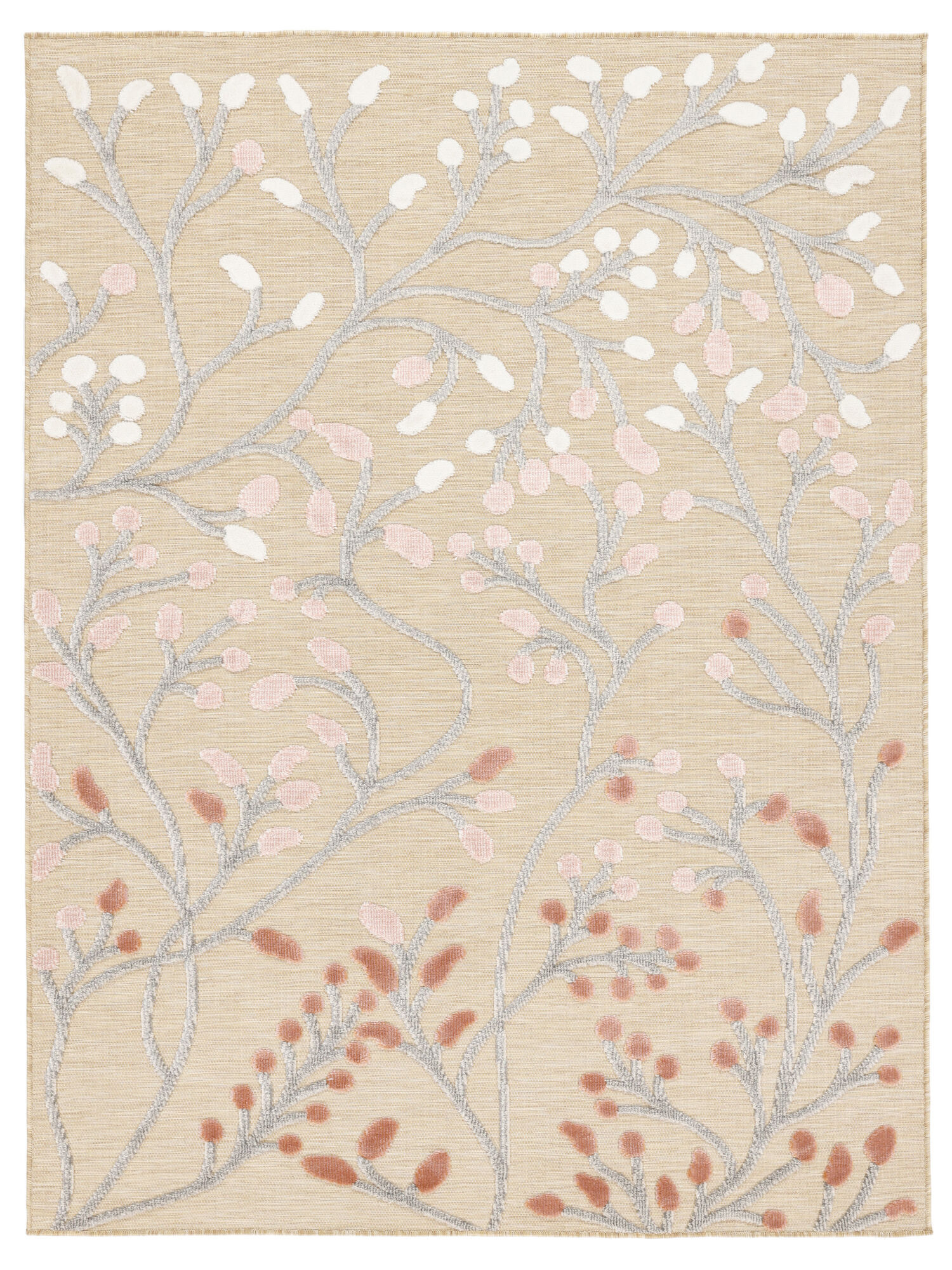 rugvista garden tappeto - beige / rosa 200x300