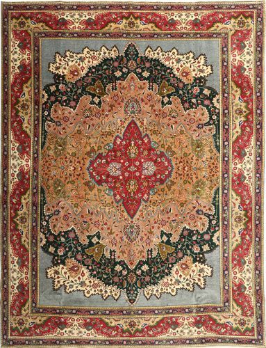 Annodato a mano. Provenienza: Persia / Iran 315X408 Tappeto Orientale Tabriz Patina Tappeto Marrone/Beige Grandi (Lana, Persia/Iran)