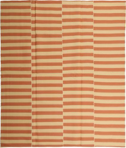 Annodato a mano. Provenienza: Persia / Iran Tappeto Kilim Moderni Tappeto 227X268 Arancione/Beige (Cotone, Persia/Iran)