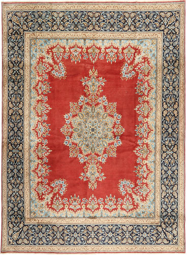 RugVista Kirman Tappeto 290X390 Persiano Tappeto Di Lana Beige/Rosso Largo Tappeto