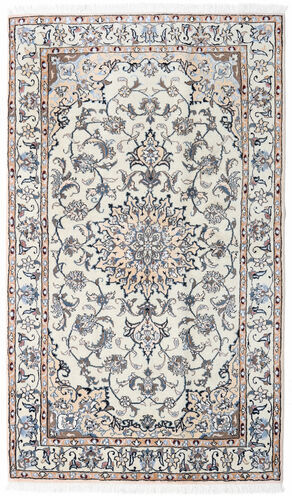 Annodato a mano. Provenienza: Persia / Iran Nain Tappeto 120X204 Persiano Tappeto Di Lana Beige/Grigio Piccolo Tappeto