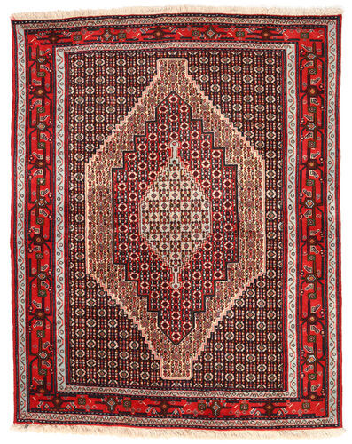 Annodato a mano. Provenienza: Persia / Iran 123X157 Tappeto Senneh Tappeto Orientale Rosso/Rosso Scuro (Lana, Persia/Iran)