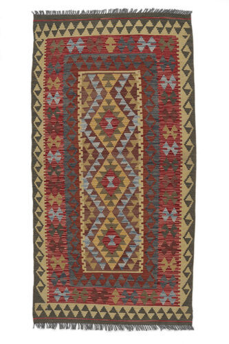 Annodato a mano. Provenienza: Afghanistan Tappeto Orientale Kilim Afghan Old Style Tappeto 107X206 Rosso Scuro/Nero (Lana, Afghanistan)