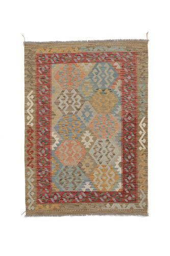 Annodato a mano. Provenienza: Afghanistan Tappeto Orientale Kilim Afghan Old Style Tappeto 122X168 Marrone/Rosso Scuro (Lana, Afghanistan)