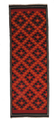 Annodato a mano. Provenienza: Afghanistan 171X493 Tappeto Orientale Afghan Vintage Kilim Tappeto Passatoie Rosso Scuro/Nero (Lana, Afghanistan)