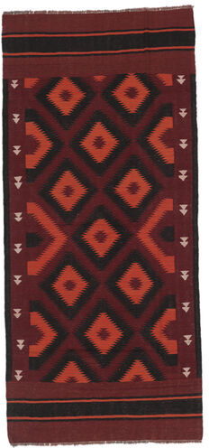 Annodato a mano. Provenienza: Afghanistan Afghan Vintage Kilim Tappeto 116X260 Vintage Tappeto Di Lana Nero/Rosso Scuro Piccolo Tappeto