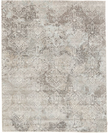 Annodato a mano. Provenienza: India Tappeto Contemporary Design Tappeto 237X297 Giallo/Grigio ( India)