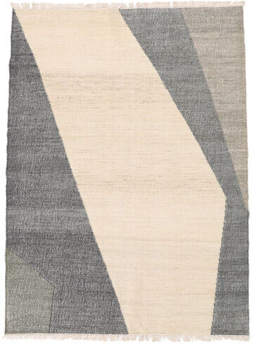 Annodato a mano. Provenienza: India Tappeto Jute Tappeto 160X230 Beige/Grigio Scuro ( India)