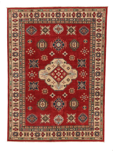 Annodato a mano. Provenienza: Afghanistan Tappeto Kazak Fine Tappeto 187X256 Rosso Scuro/Marrone (Lana, Afghanistan)