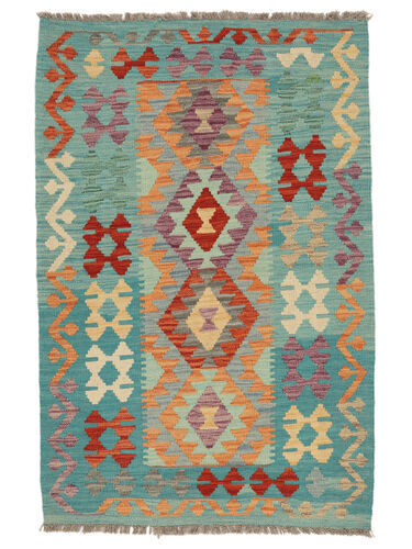 Annodato a mano. Provenienza: Afghanistan Kilim Afghan Old Style Tappeto 101X152 Tappeto Di Lana Verde/Verde Scuro Piccolo Tappeto