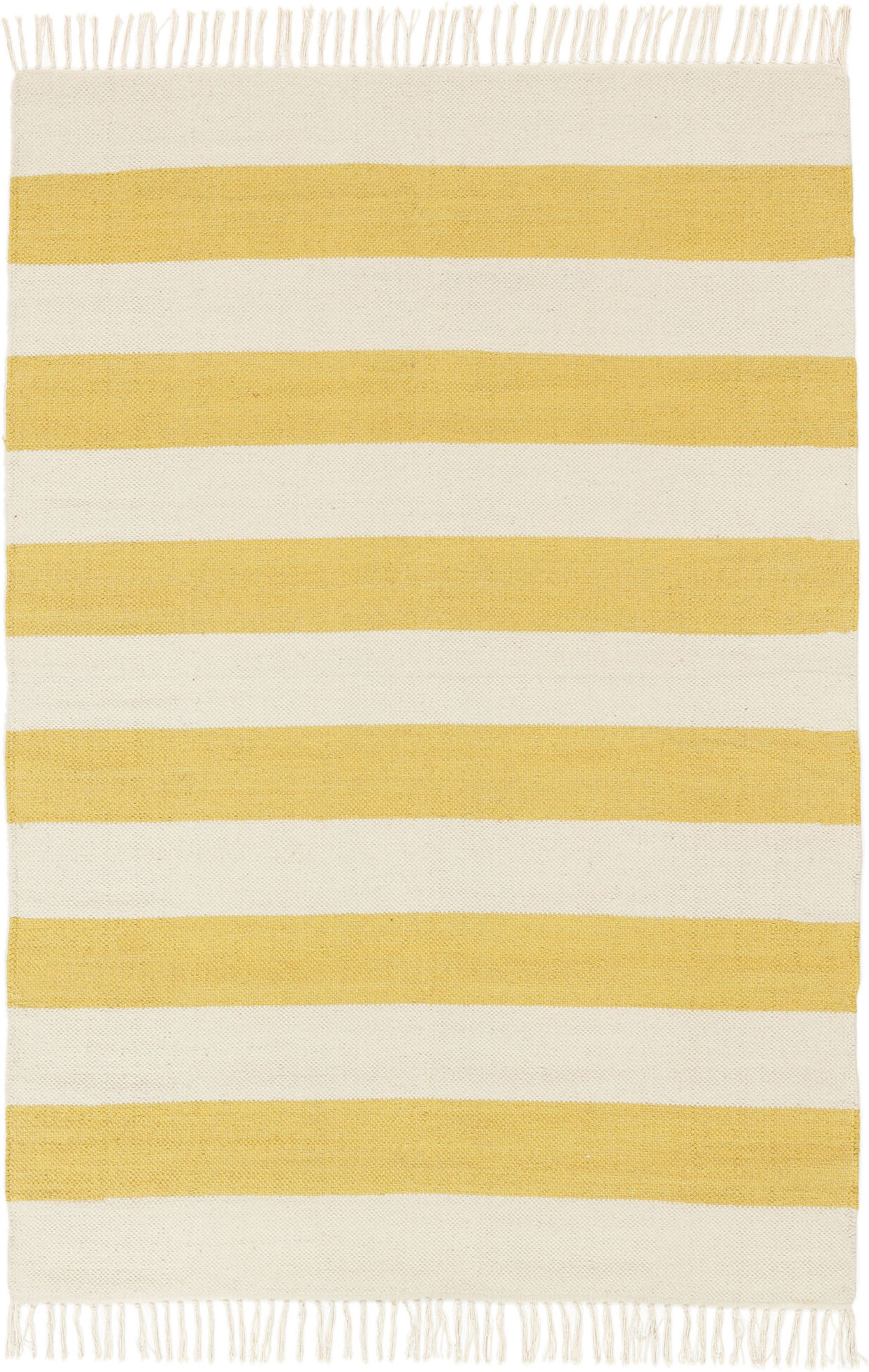 RugVista Cotton stripe Tappeto - Giallo 140x200