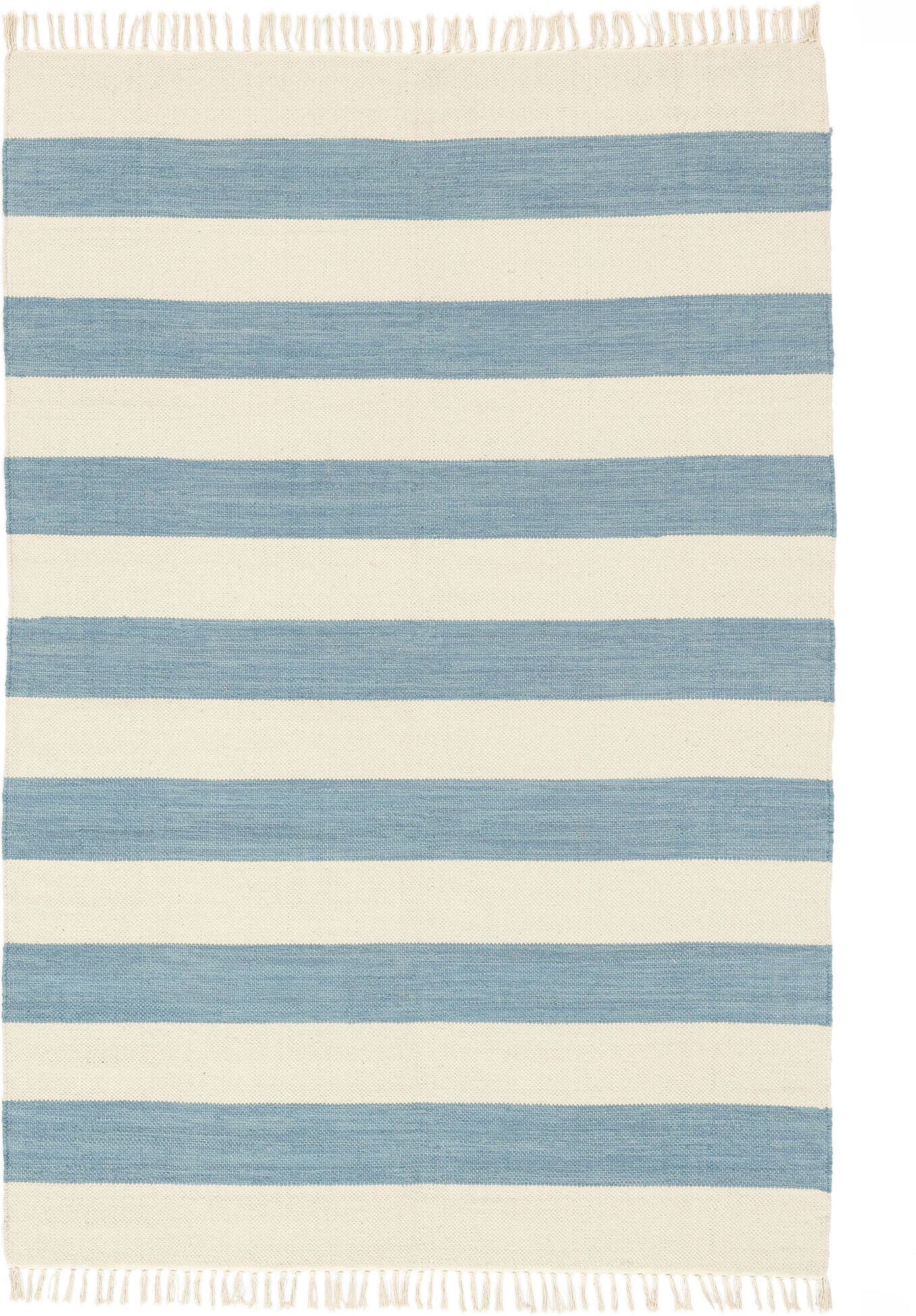 RugVista Cotton stripe Tappeto - Blu chiaro 160x230