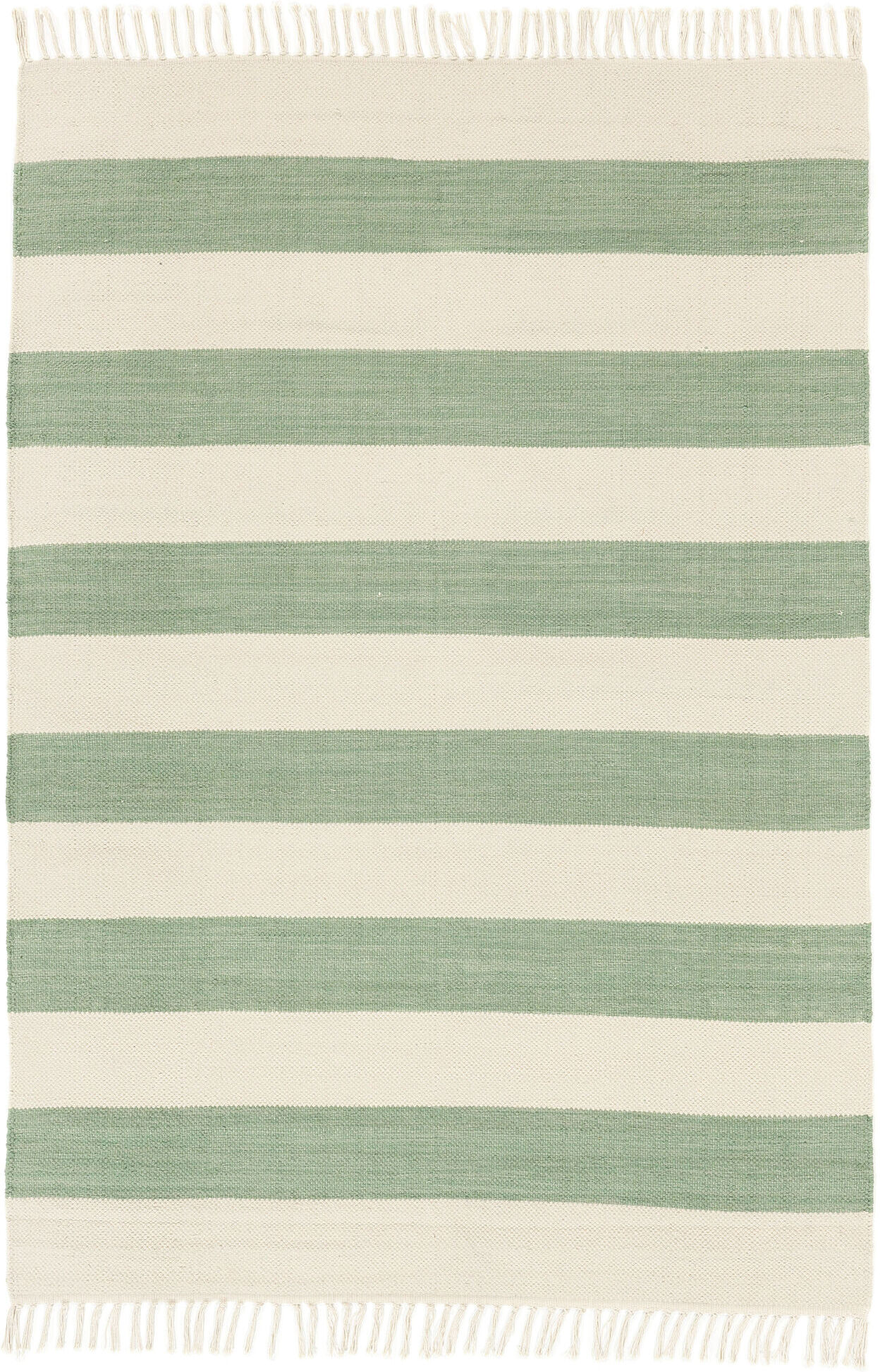 RugVista Cotton stripe Tappeto - Verde menta 140x200