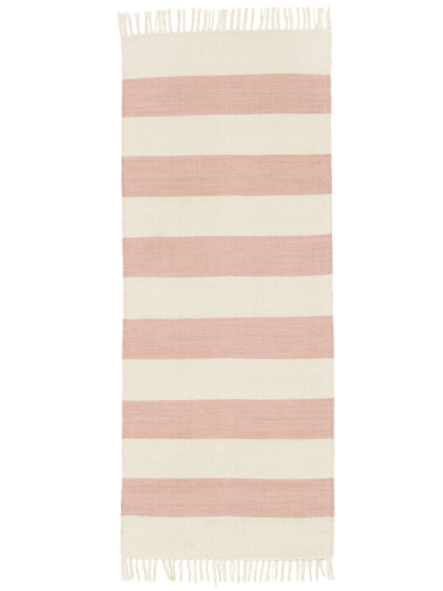 RugVista Cotton stripe Tappeto - Rosa 80x200