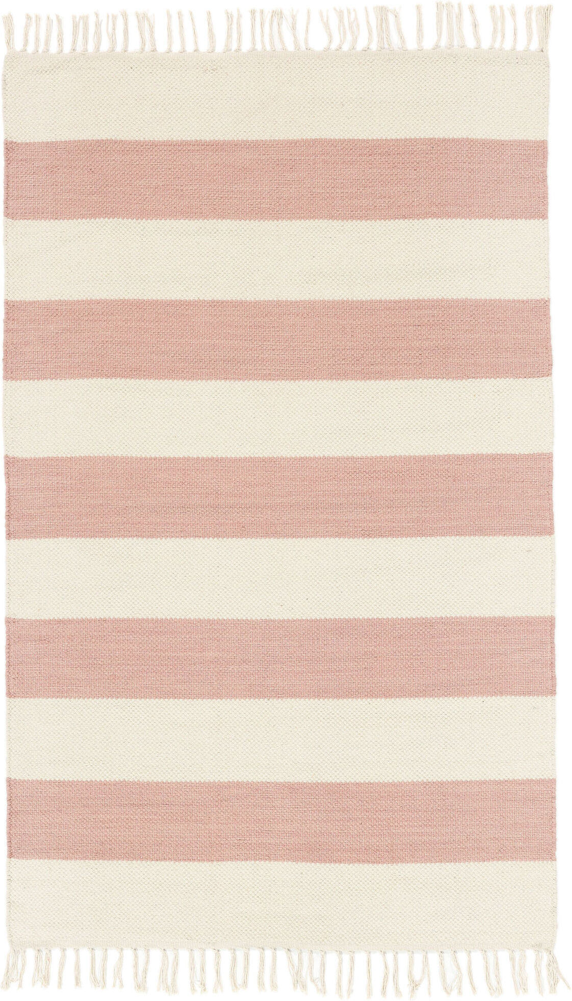 RugVista Cotton stripe Tappeto - Rosa 100x160