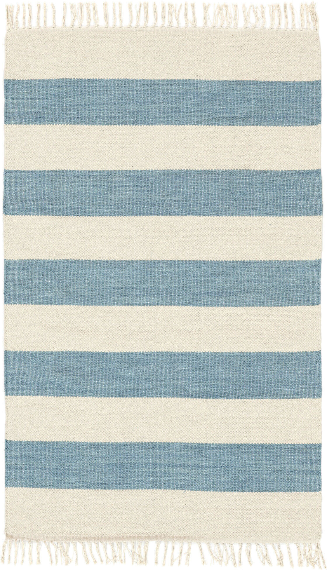 RugVista Cotton stripe Tappeto - Blu chiaro 100x160