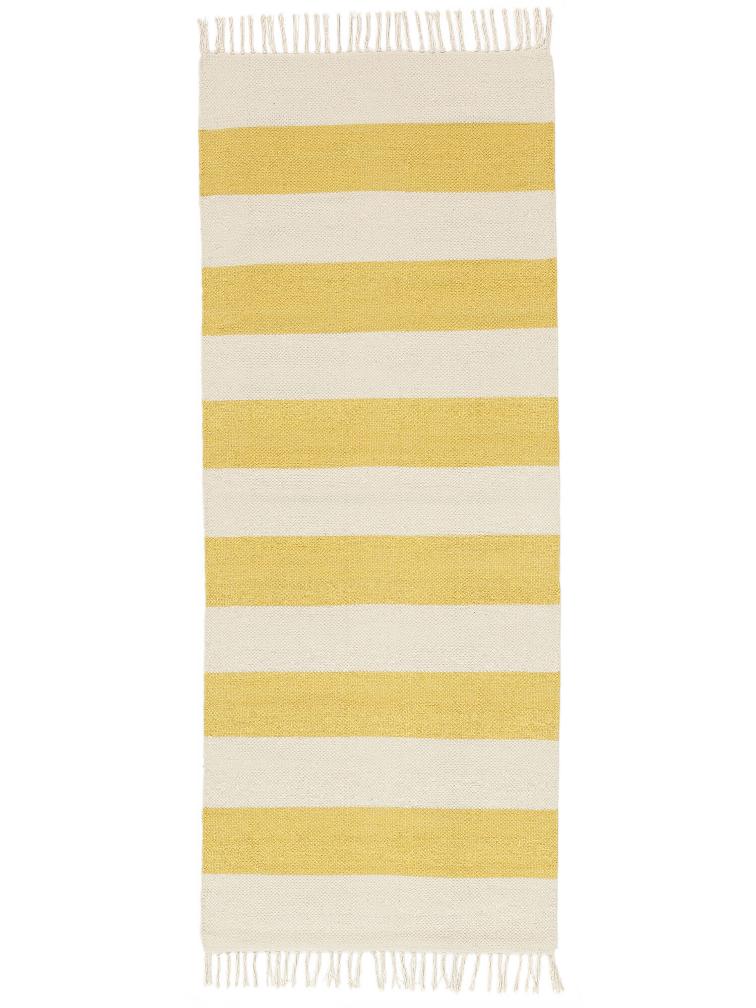 RugVista Cotton stripe Tappeto - Giallo 80x200