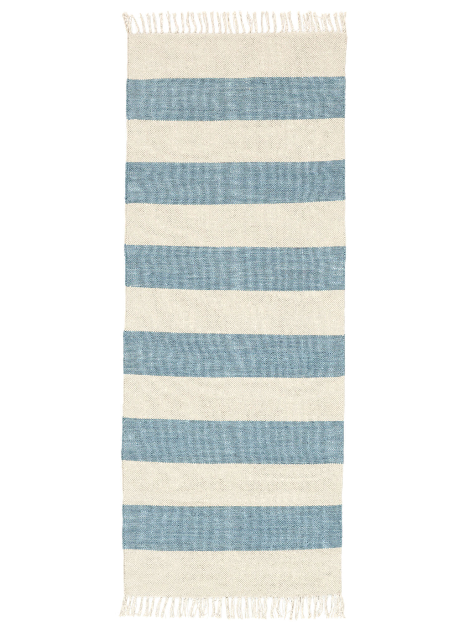 RugVista Cotton stripe Tappeto - Blu chiaro 80x200
