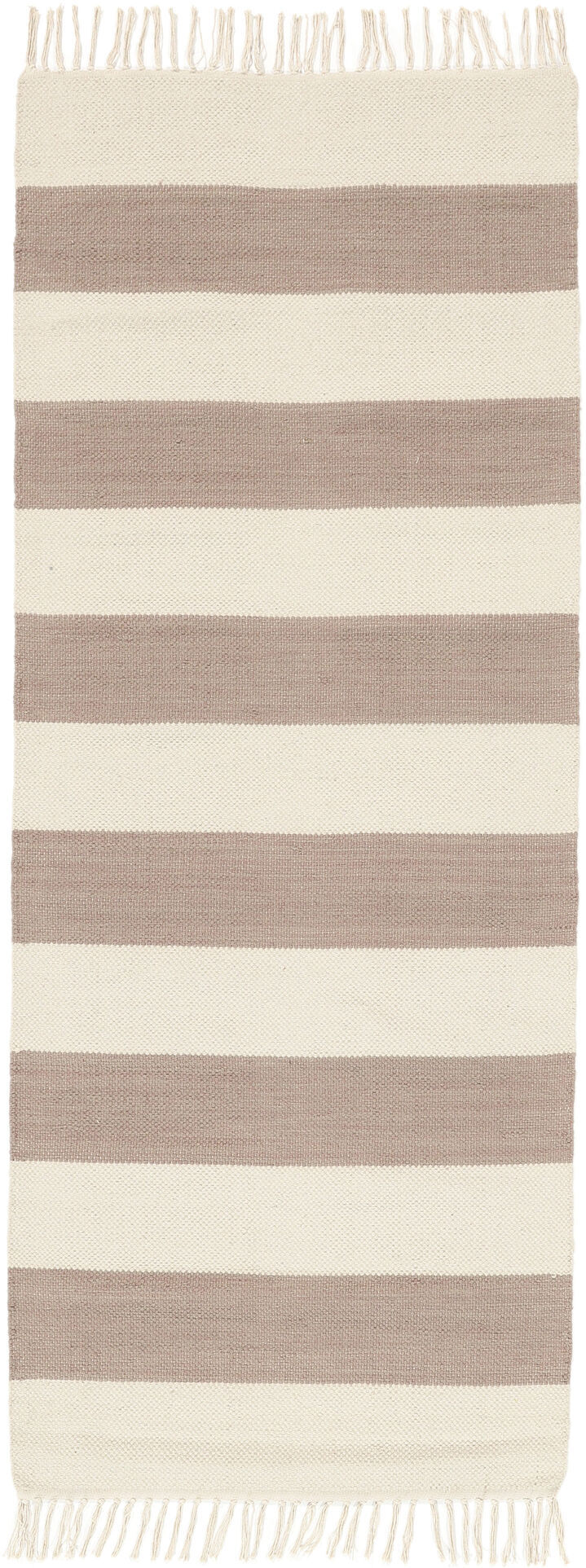 RugVista Cotton stripe Tappeto - Marrone 80x200