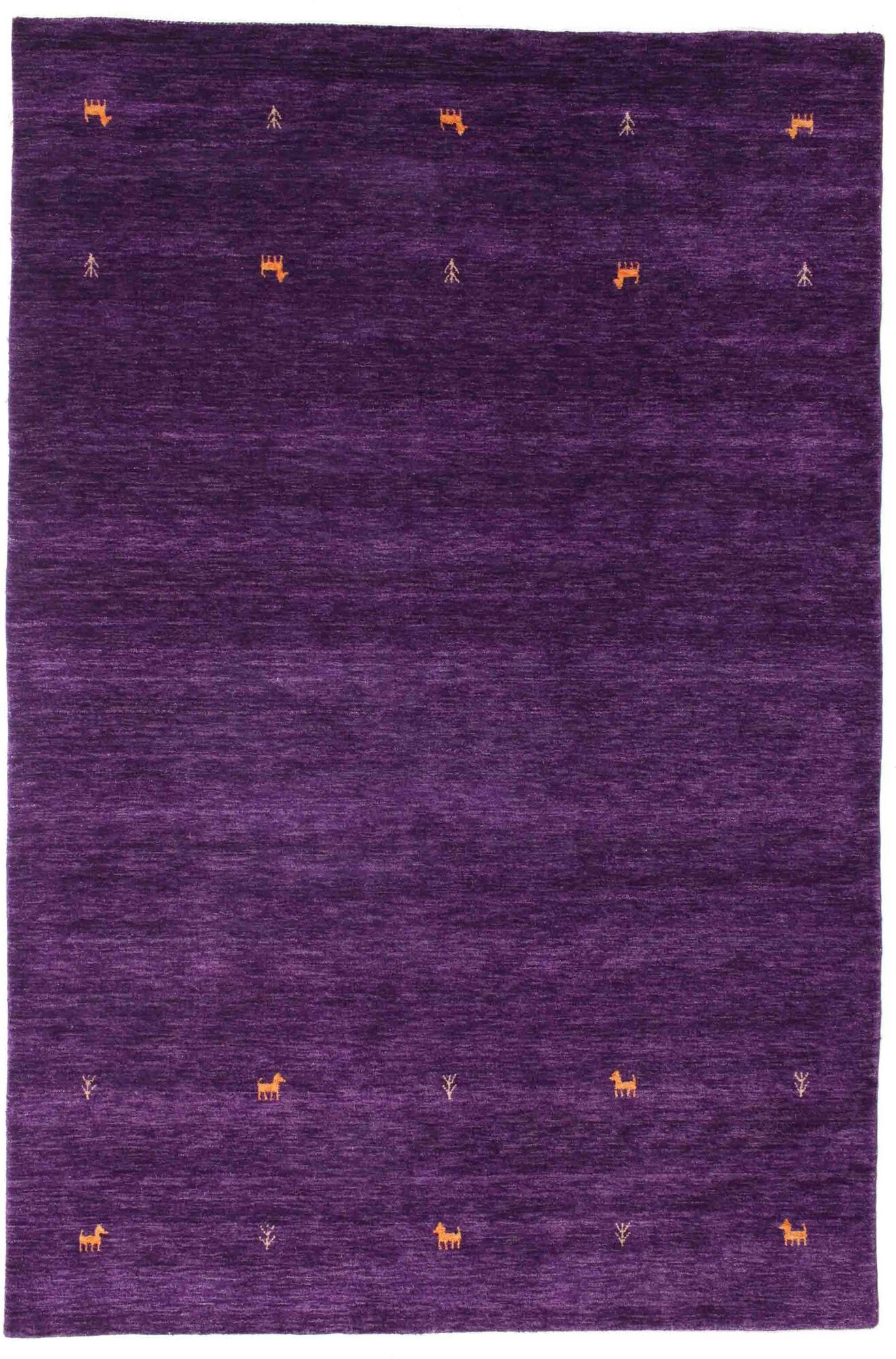 RugVista Gabbeh loom Two Lines Tappeto - Porpora 190x290