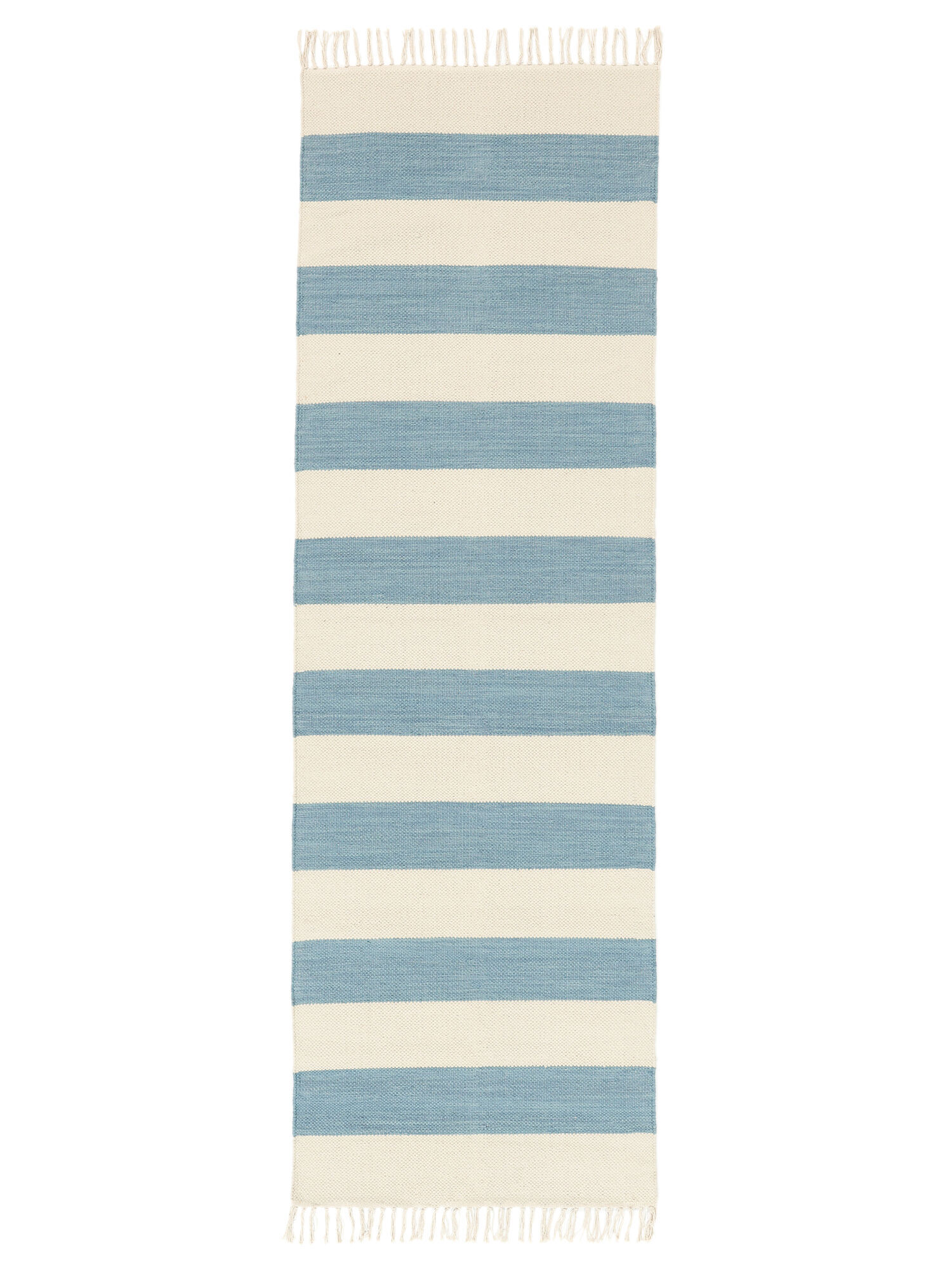 RugVista Cotton stripe Tappeto - Blu chiaro 80x250