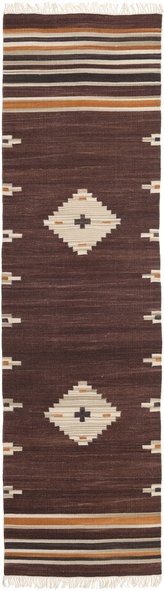 RugVista Tribal Tappeto - Marrone 80x300