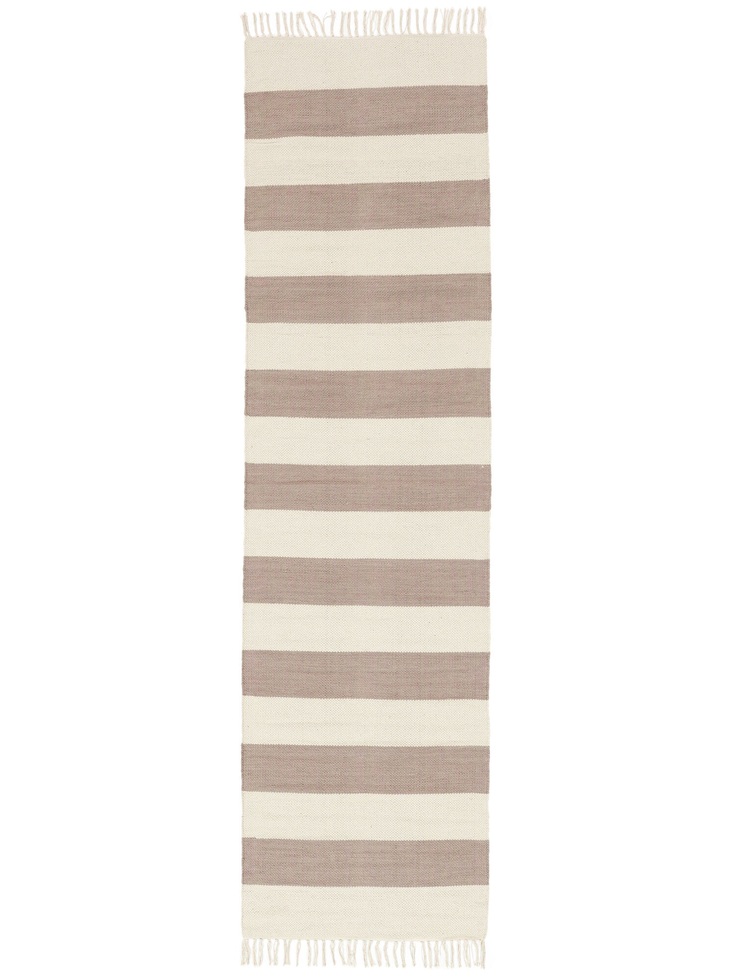 RugVista Cotton stripe Tappeto - Marrone 80x300