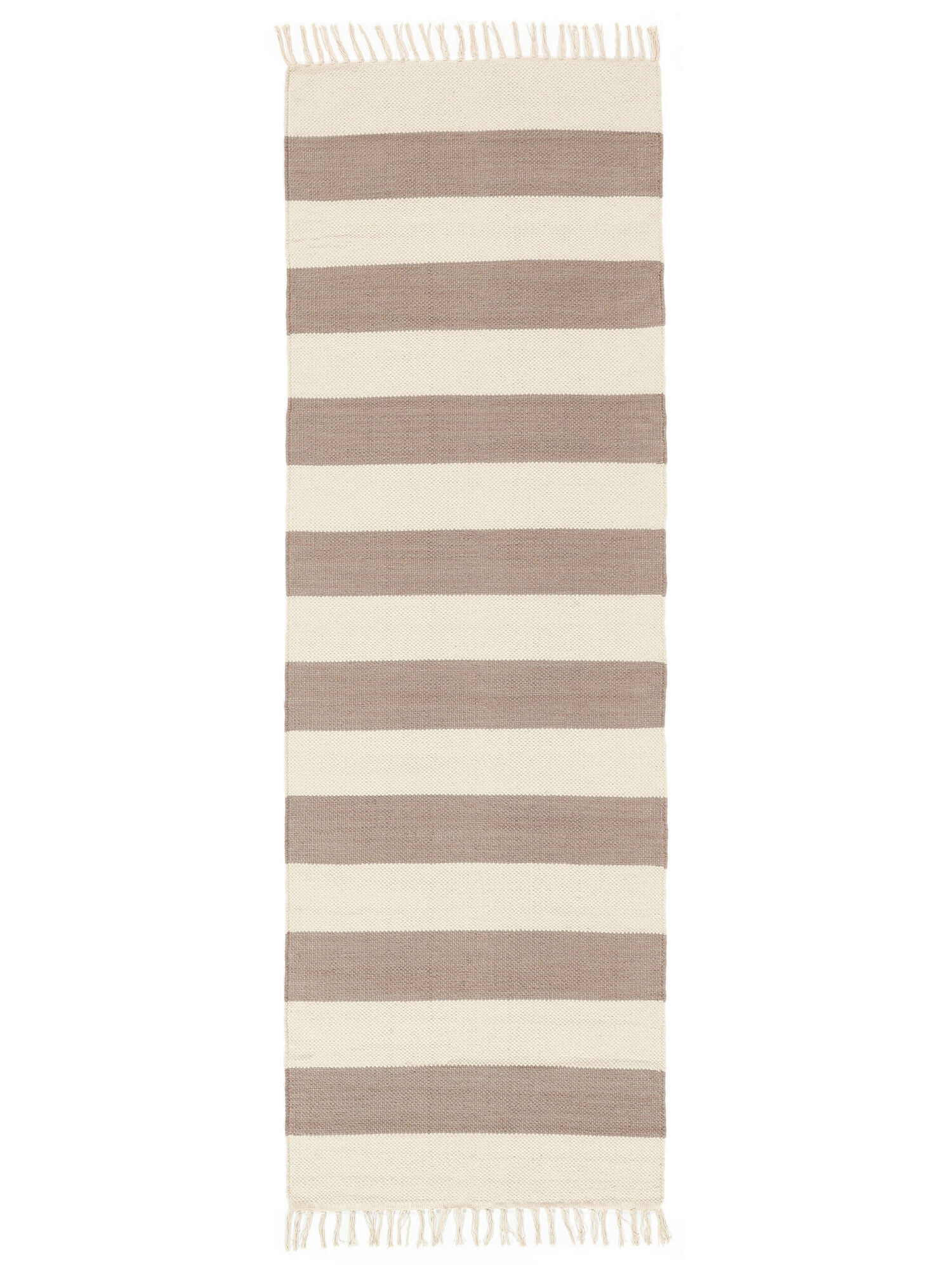 RugVista Cotton stripe Tappeto - Marrone 80x250