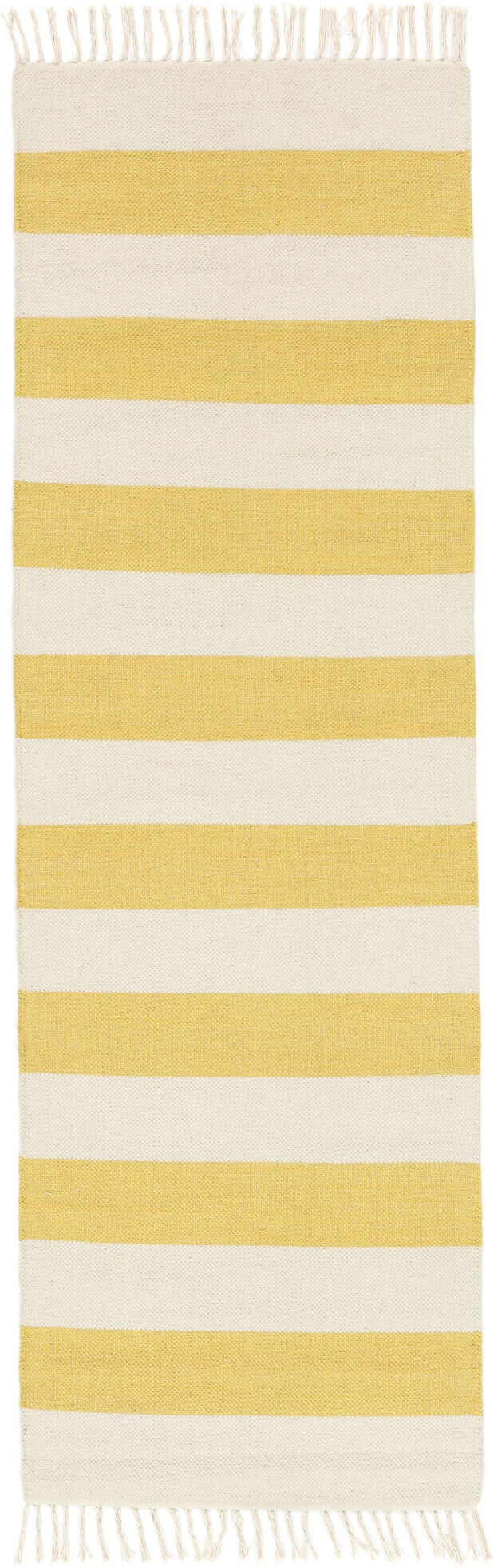 RugVista Cotton stripe Tappeto - Giallo 80x250