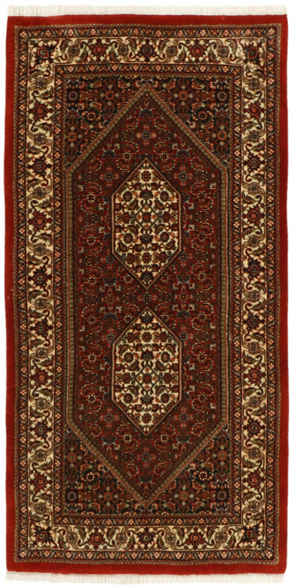 Annodato a mano. Provenienza: Persia / Iran Bidjar con seta Tappeto 72x143