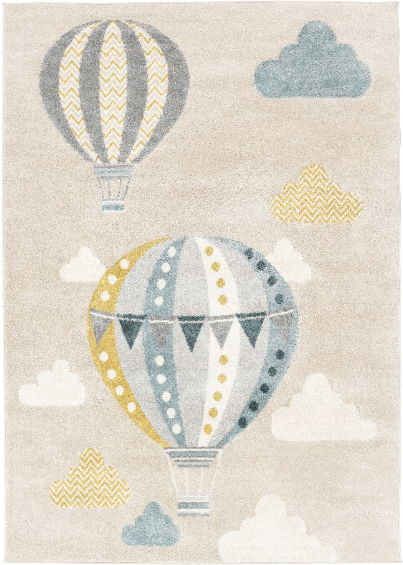 RugVista Balloon Ride Tappeto - Beige / Blu 160x230