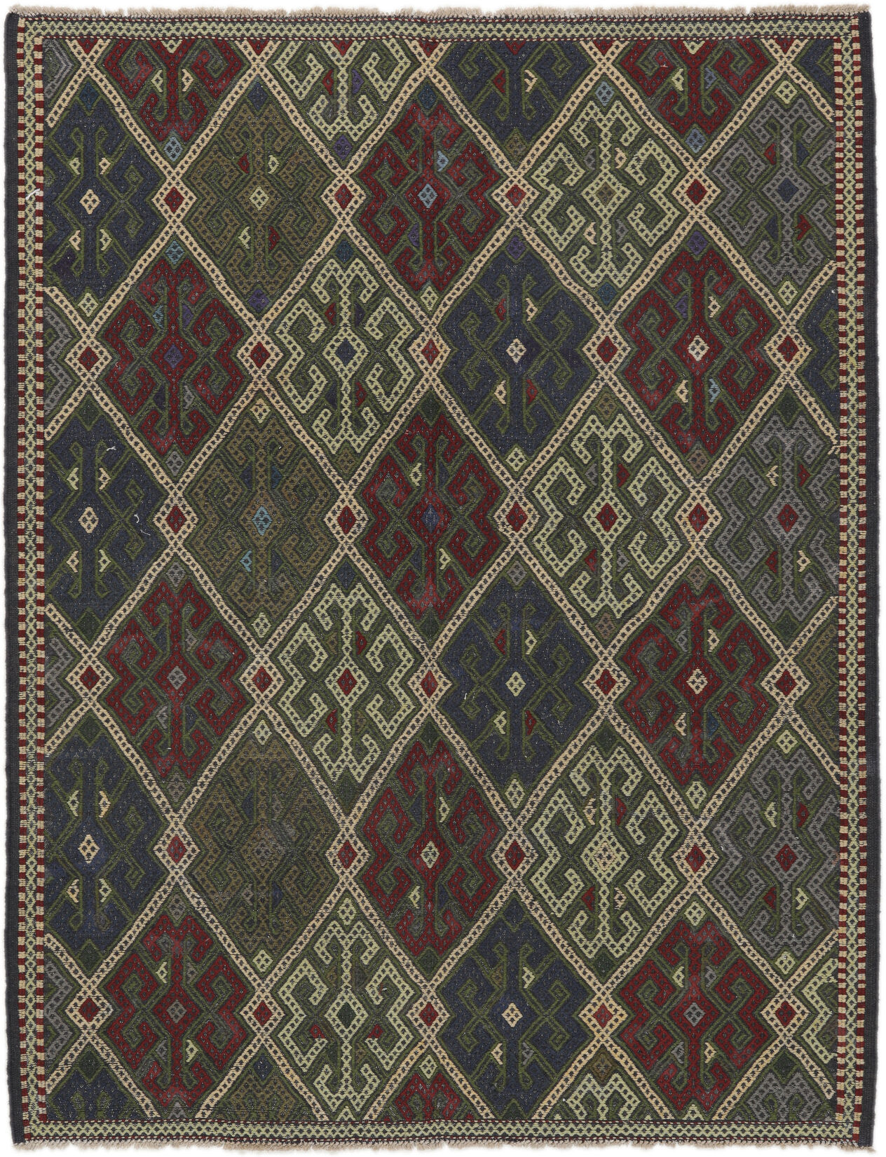 Annodato a mano. Provenienza: Afghanistan Kilim Golbarjasta Tappeto 150x194