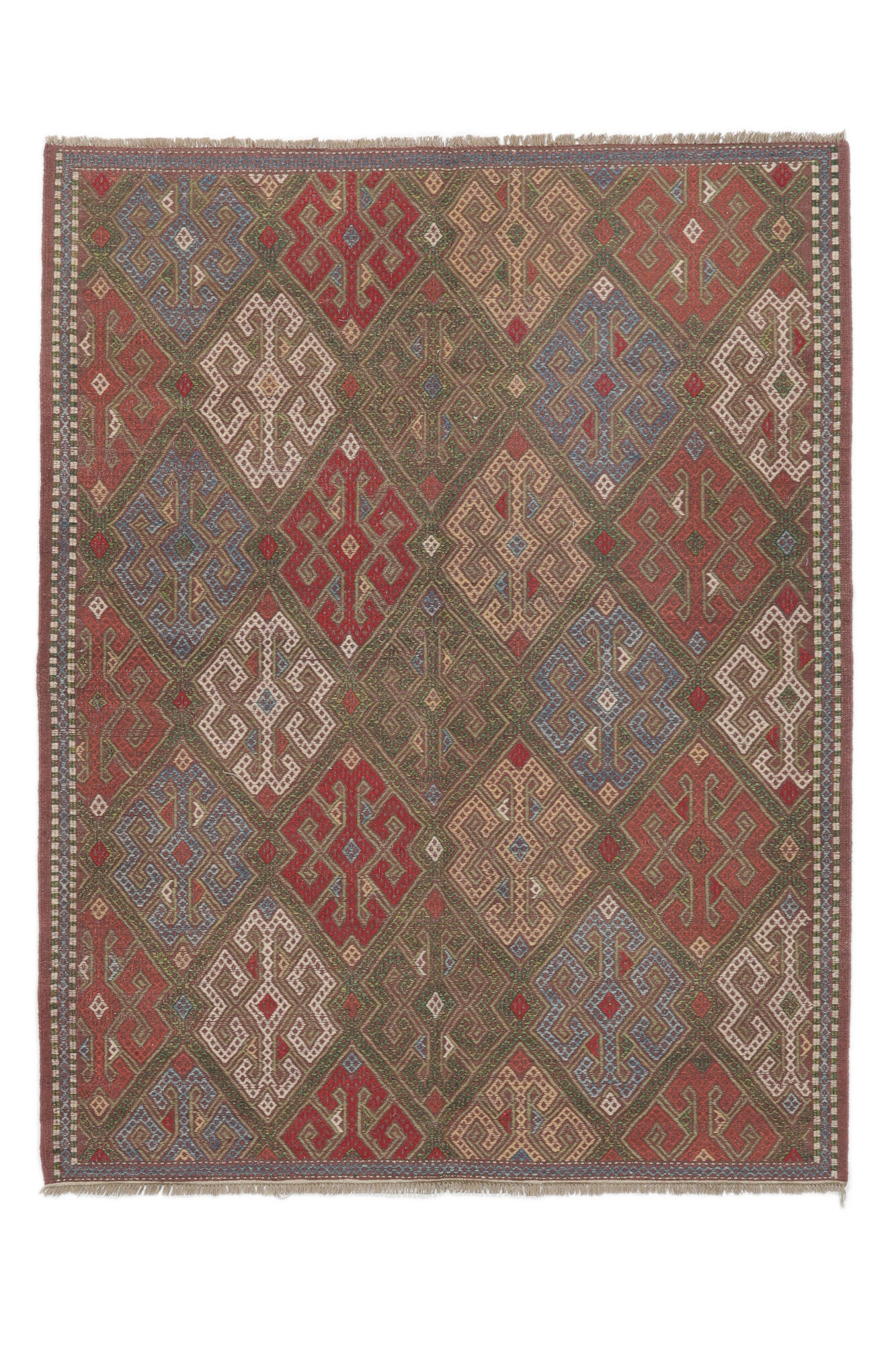 Annodato a mano. Provenienza: Afghanistan Kilim Golbarjasta Tappeto 156x201