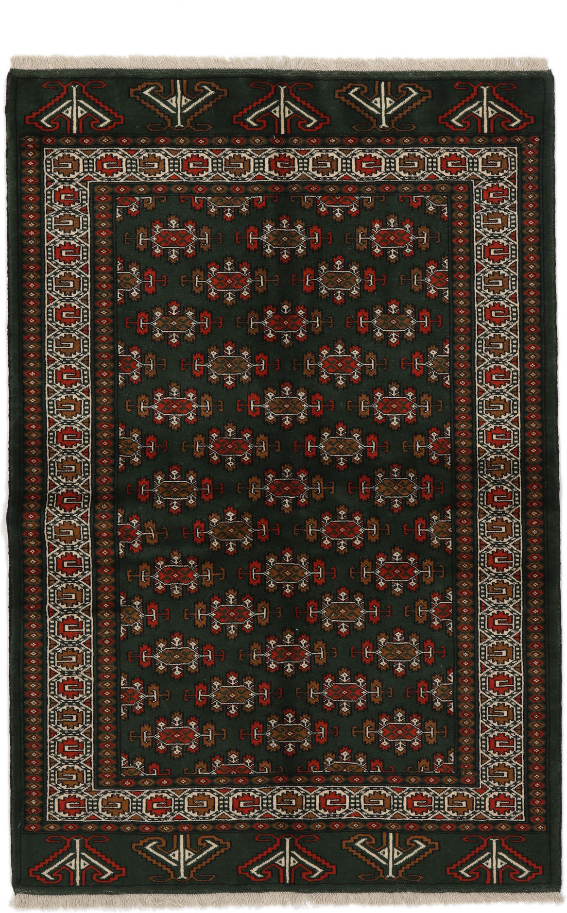 Annodato a mano. Provenienza: Persia / Iran Turkaman Tappeto 136x200