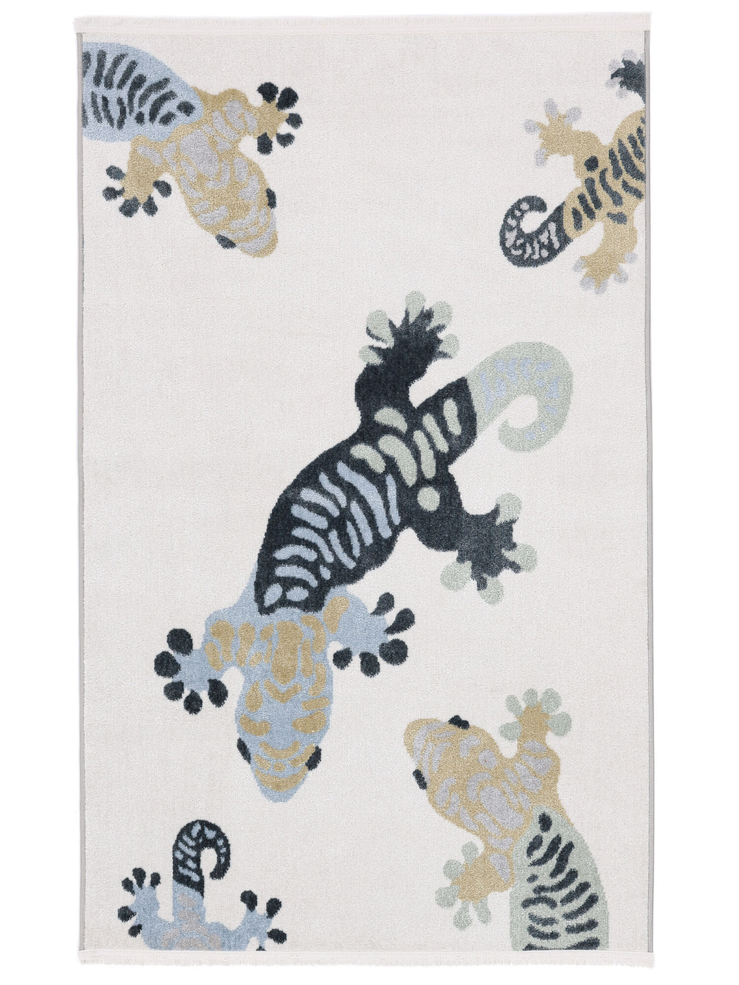 RugVista Gecko Tappeto - Bianco sporco / Blu 160x230